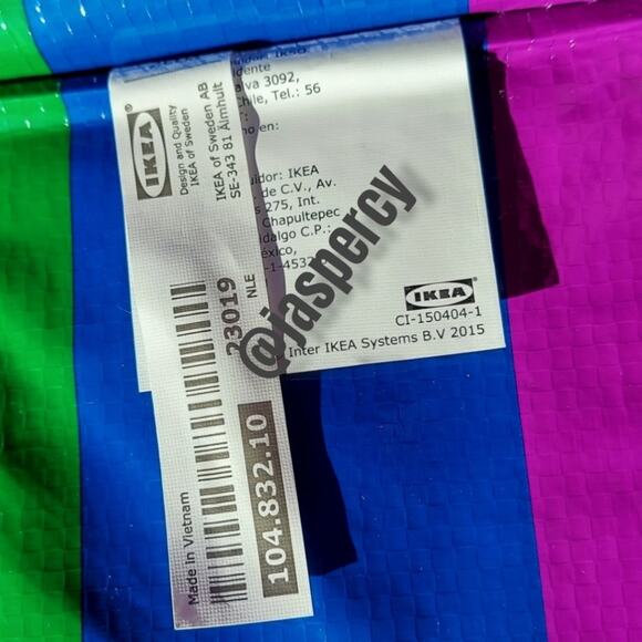 IKEA - Storstomma Large & Small Multicolor Bag Tote Support LGBTQ+Gay Pride NWT - Picture 4 of 13